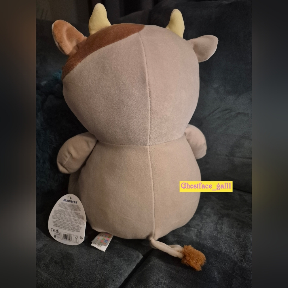 NWOT 14" Squishmallows  Squeezemallows Nightingale The Cow Plush - Picture 2 of 3